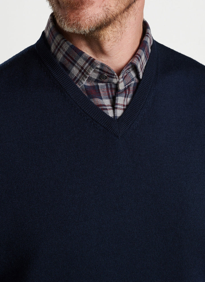 Peter Millar Autumn Crest V-Neck Vest: Navy