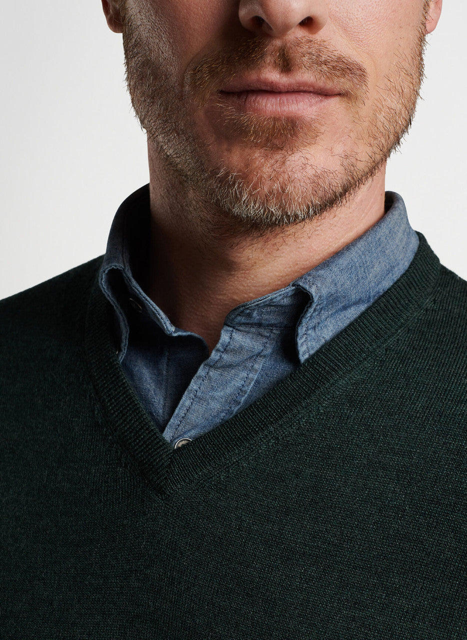 Peter Millar Autumn Crest V-Neck: Balsam