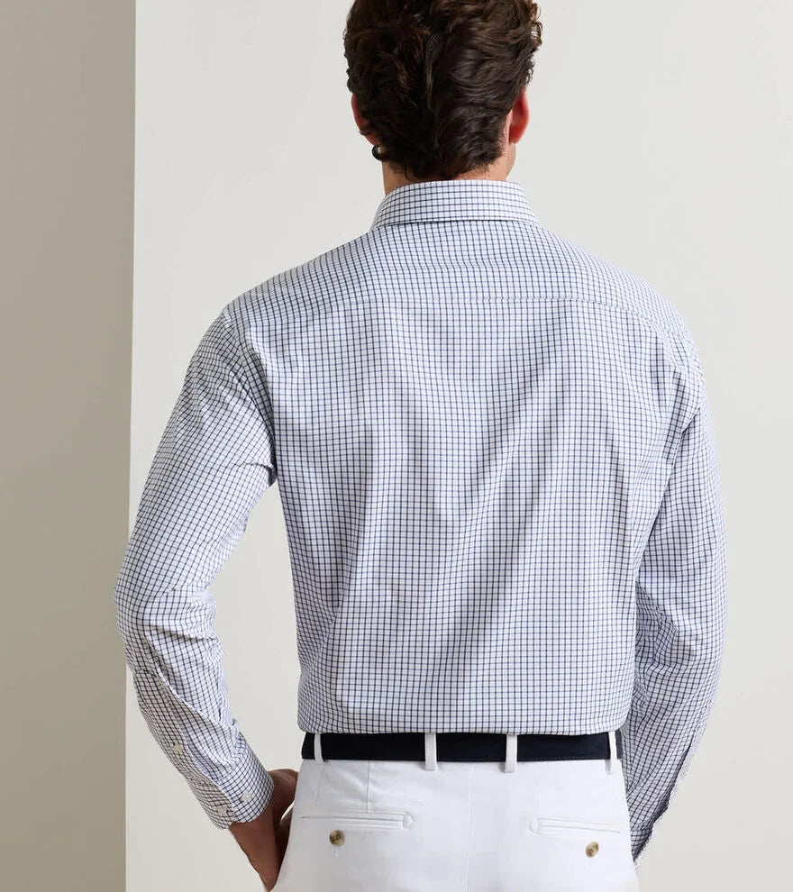 Peter Millar Hanford Performance Twill Sport Shirt: Classic Navy