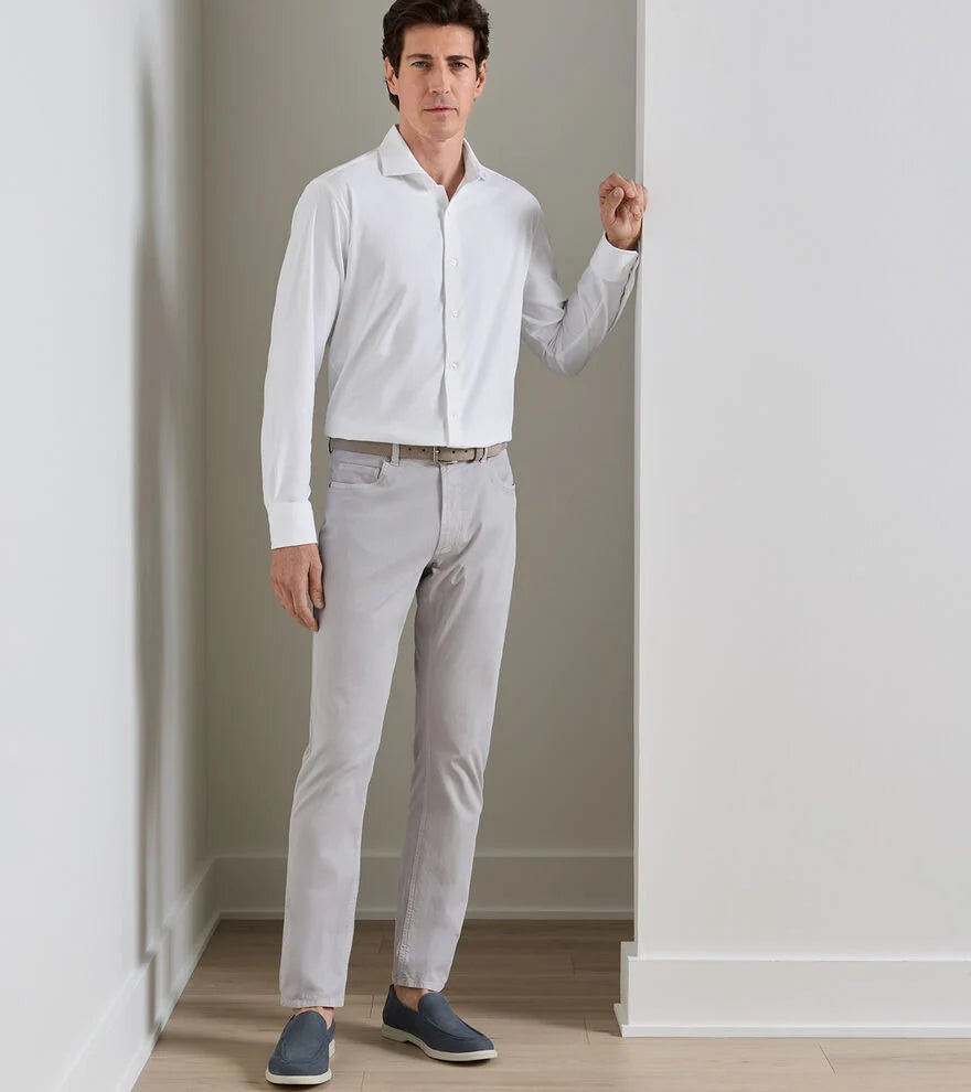 Peter Millar Crown Crafted Wayfare Five-Pocket Pant: Platinum
