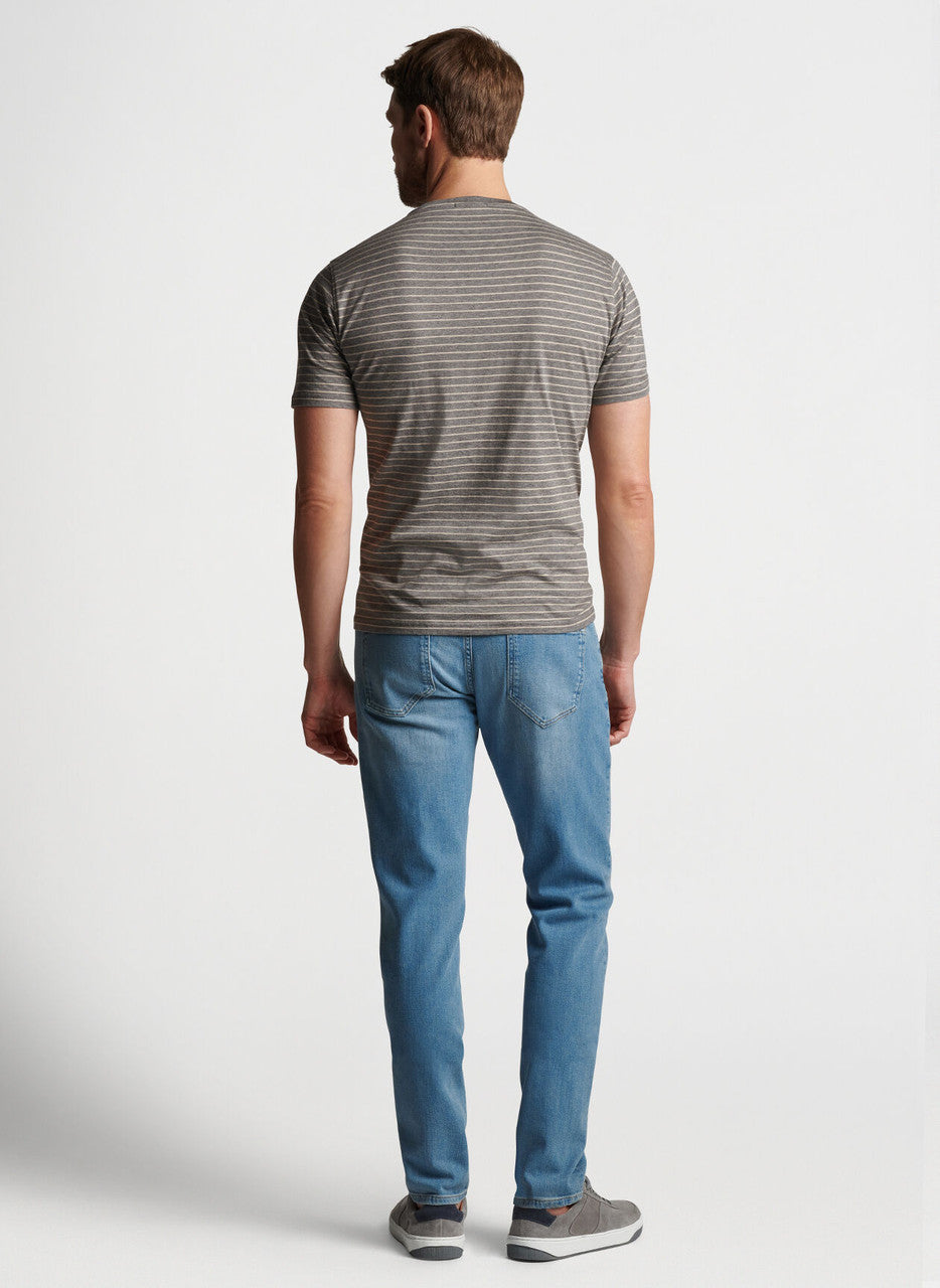 Peter Millar Vintage Washed Five-Pocket Denim: Stone Washed Blue