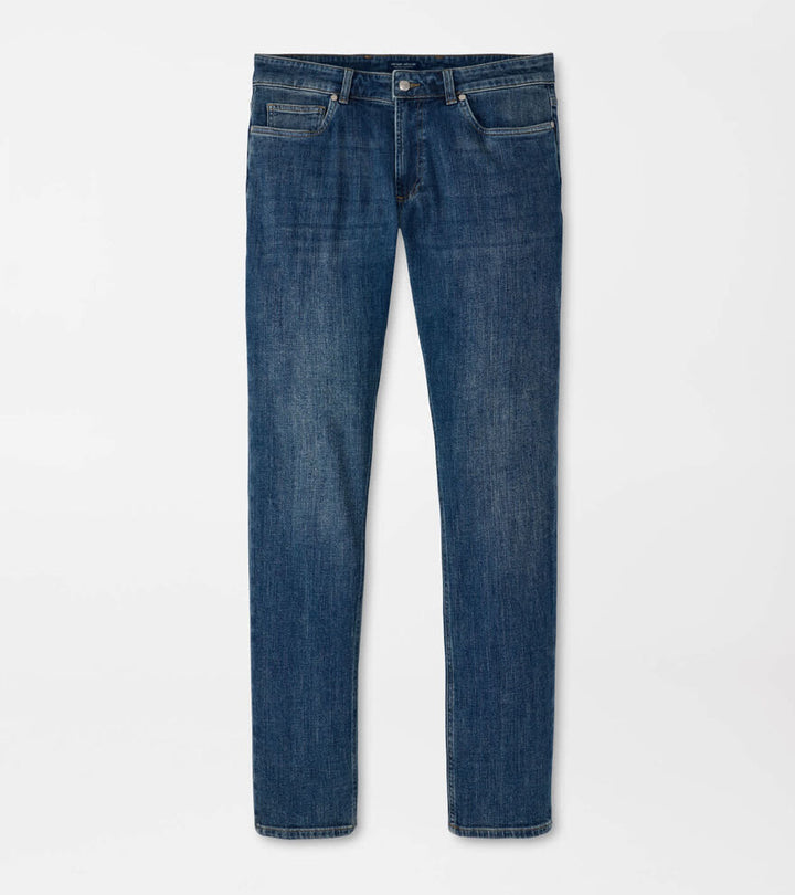 Peter Millar Vintage Washed Five Pocket Denim: True Blue