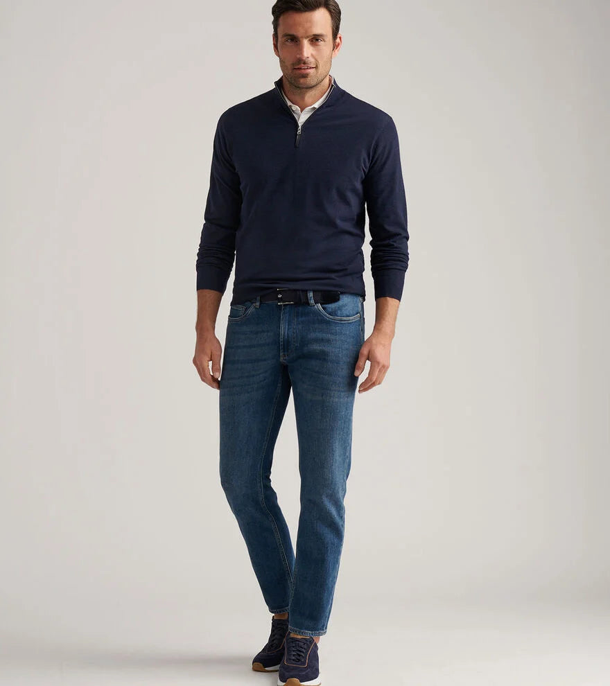 Peter Millar Vintage Washed Five Pocket Denim: True Blue