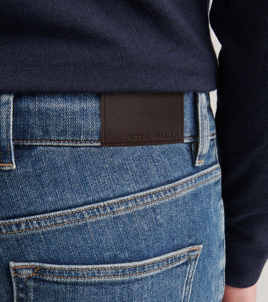 Peter Millar Vintage Washed Five Pocket Denim: True Blue