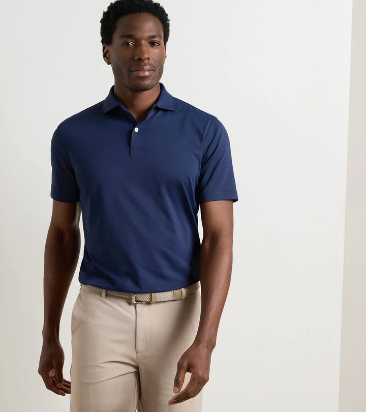 Peter Millar Solid Performance Jersey Polo: Navy