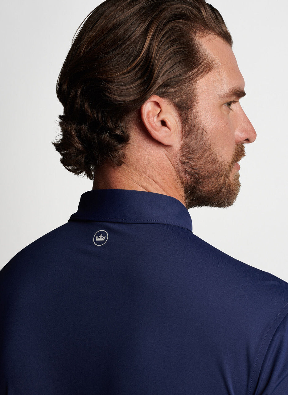 Peter Millar Crown Crafted Solid Performance Jersey Polo: Navy