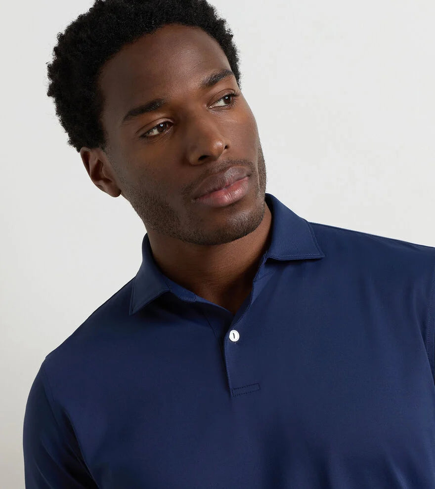 Peter Millar Solid Performance Jersey Polo: Navy
