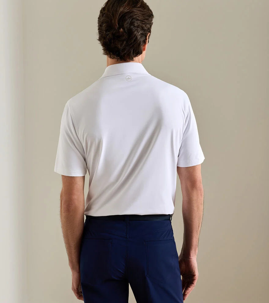 Peter Millar Crown Crafted Solid Performance Jersey Polo: White