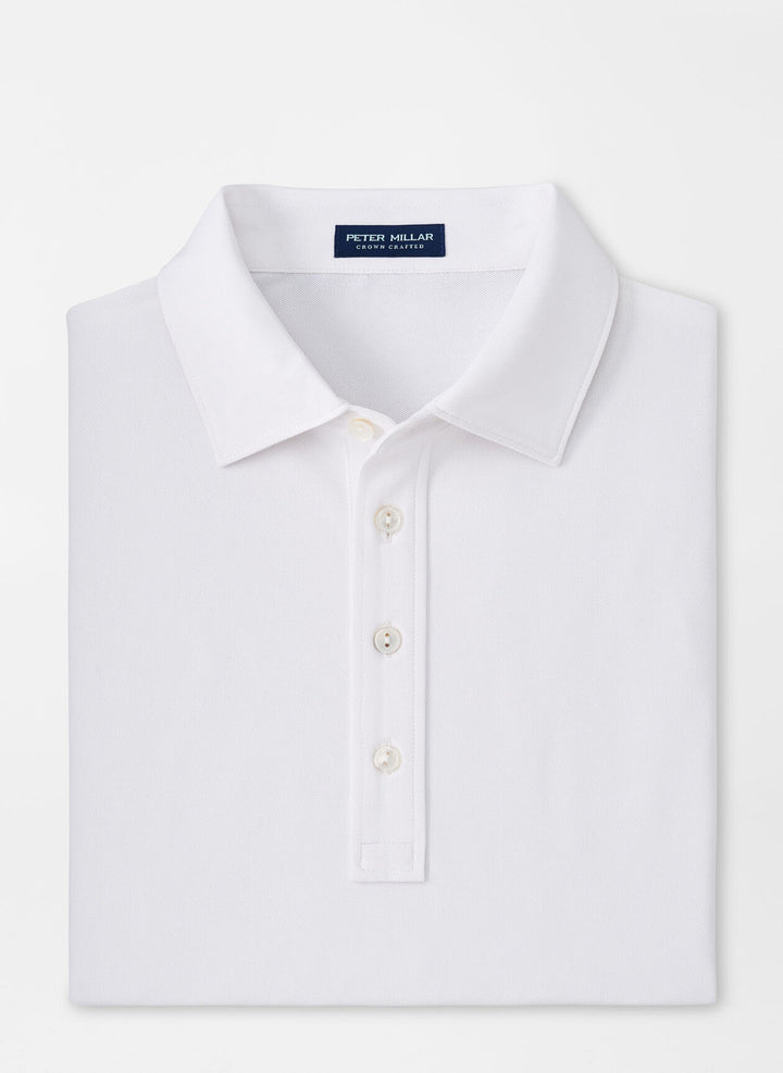 Peter Millar Crown Crafted Soul Performance Mesh Polo: White