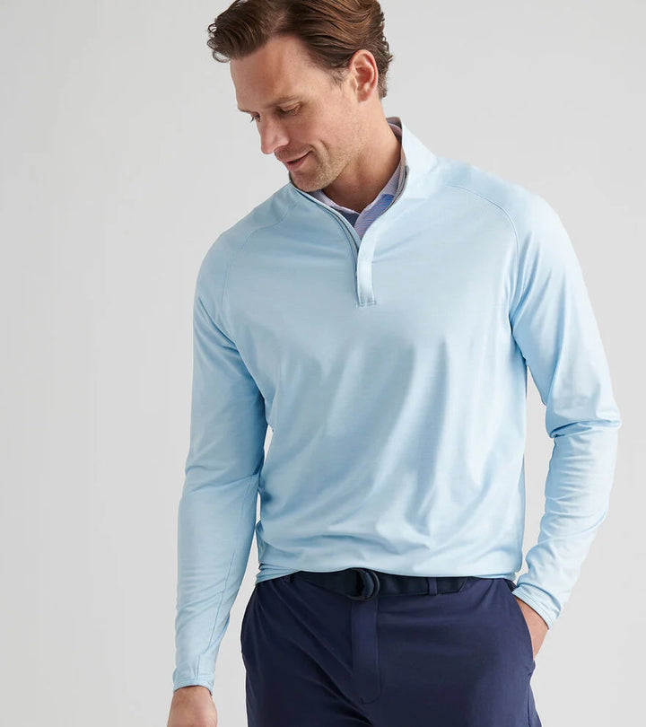 Peter Millar Stealth Performance Quarter-Zip: Blue Frost