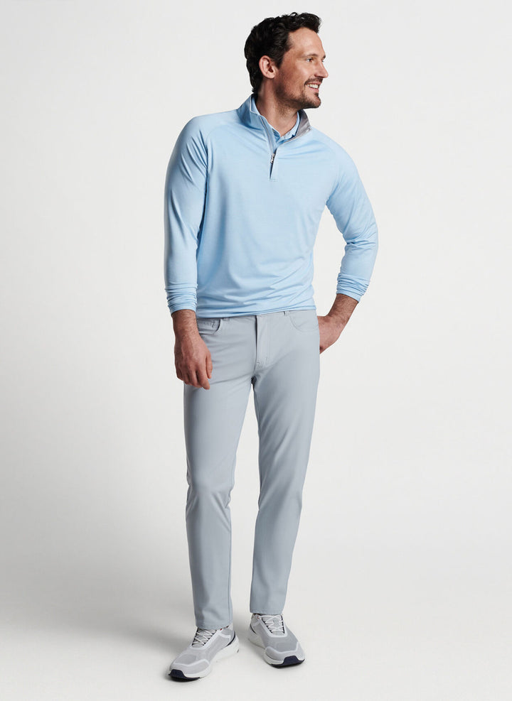 Peter Millar Stealth Performance Quarter-Zip: Blue Frost