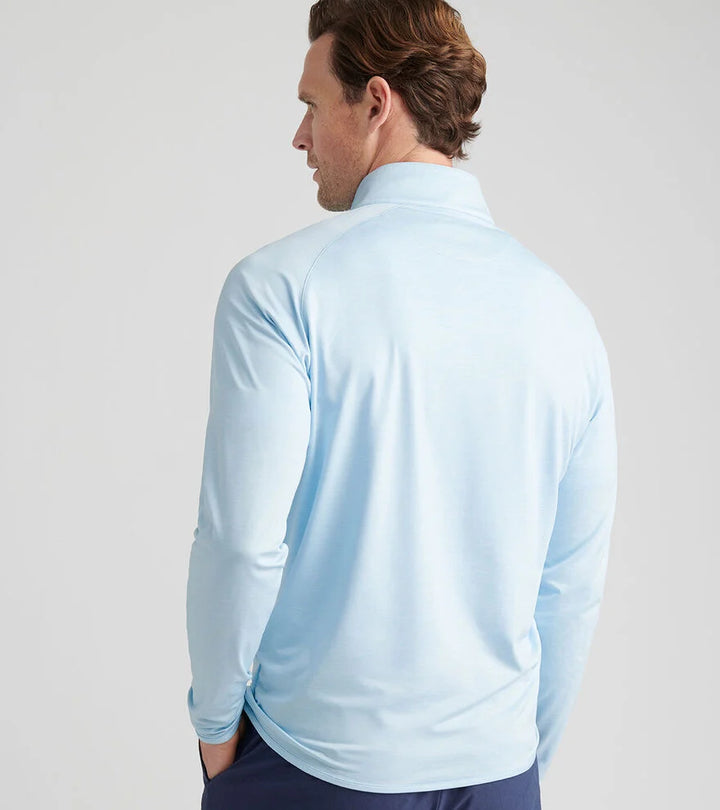 Peter Millar Stealth Performance Quarter-Zip: Blue Frost