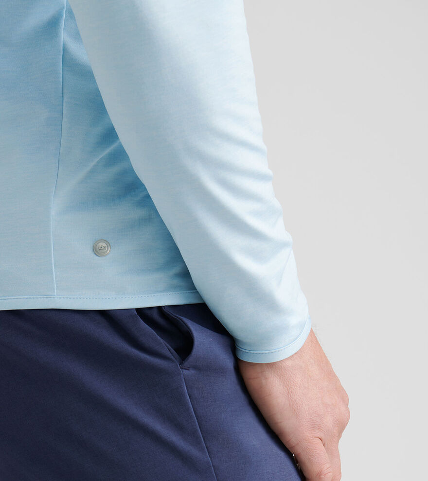 Peter Millar Stealth Performance Quarter-Zip: Blue Frost