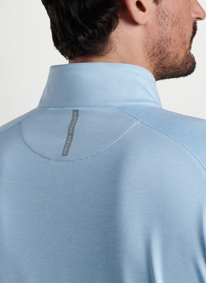 Peter Millar Stealth Performance Quarter-Zip: Blue Frost