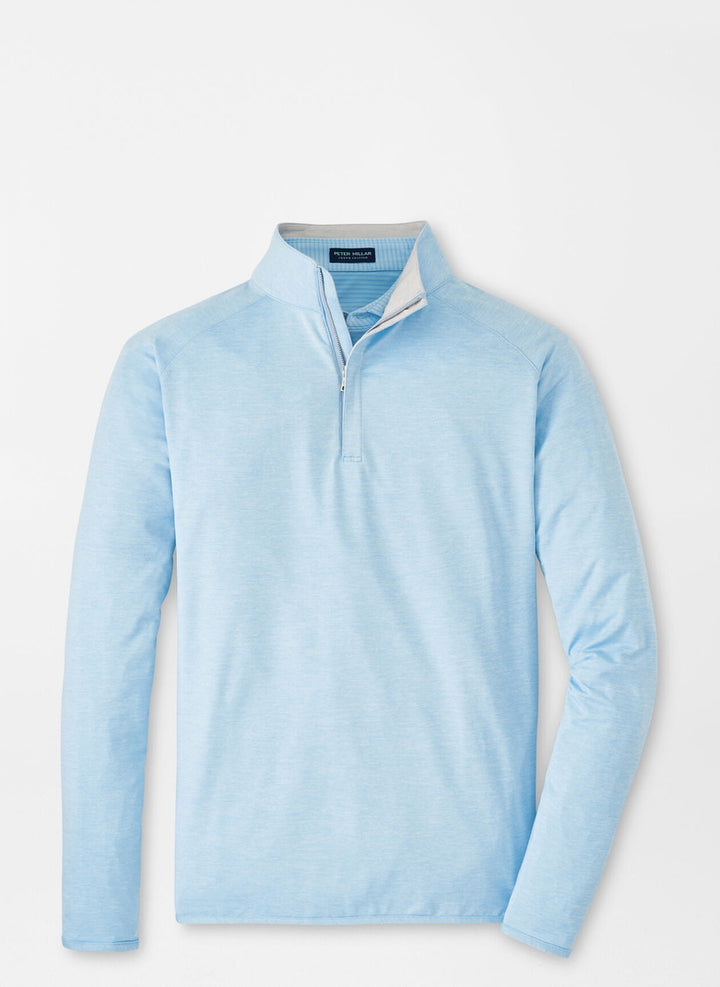 Peter Millar Stealth Performance Quarter-Zip: Blue Frost