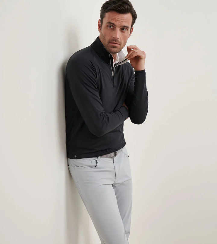 Peter Millar Stealth Performance Quarter-Zip: Black