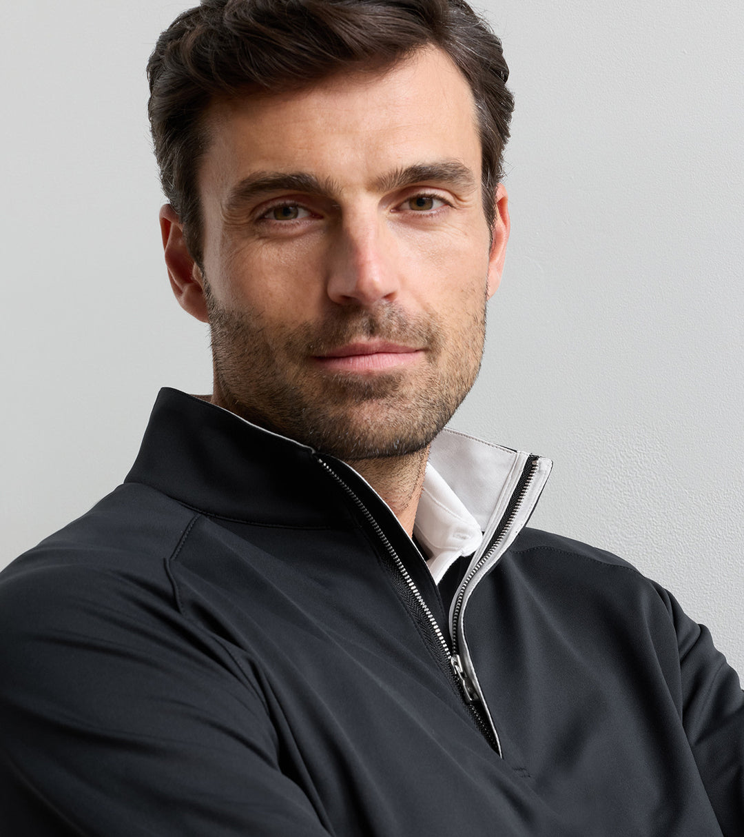 Peter Millar Stealth Performance Quarter-Zip: Black