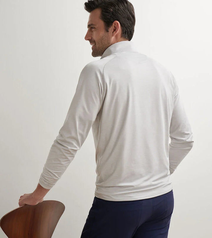 Peter Millar Stealth Performance Quarter-Zip: British Grey