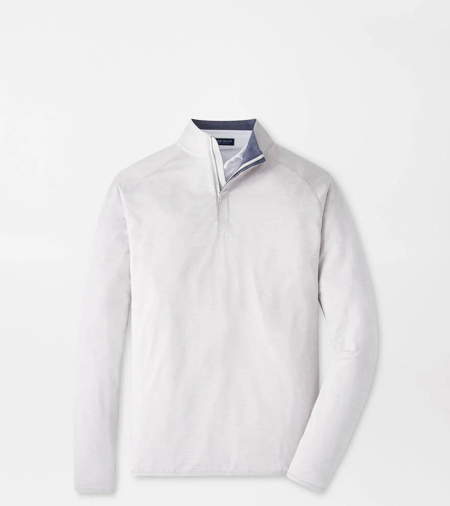 Peter Millar Stealth Performance Quarter-Zip: British Grey