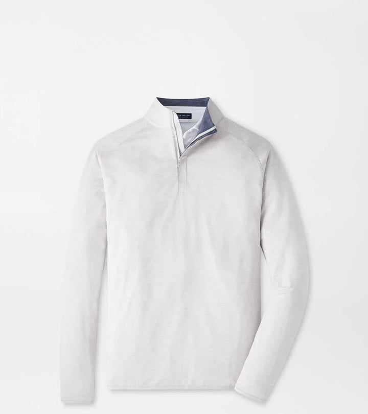Peter Millar Stealth Performance Quarter-Zip: British Grey