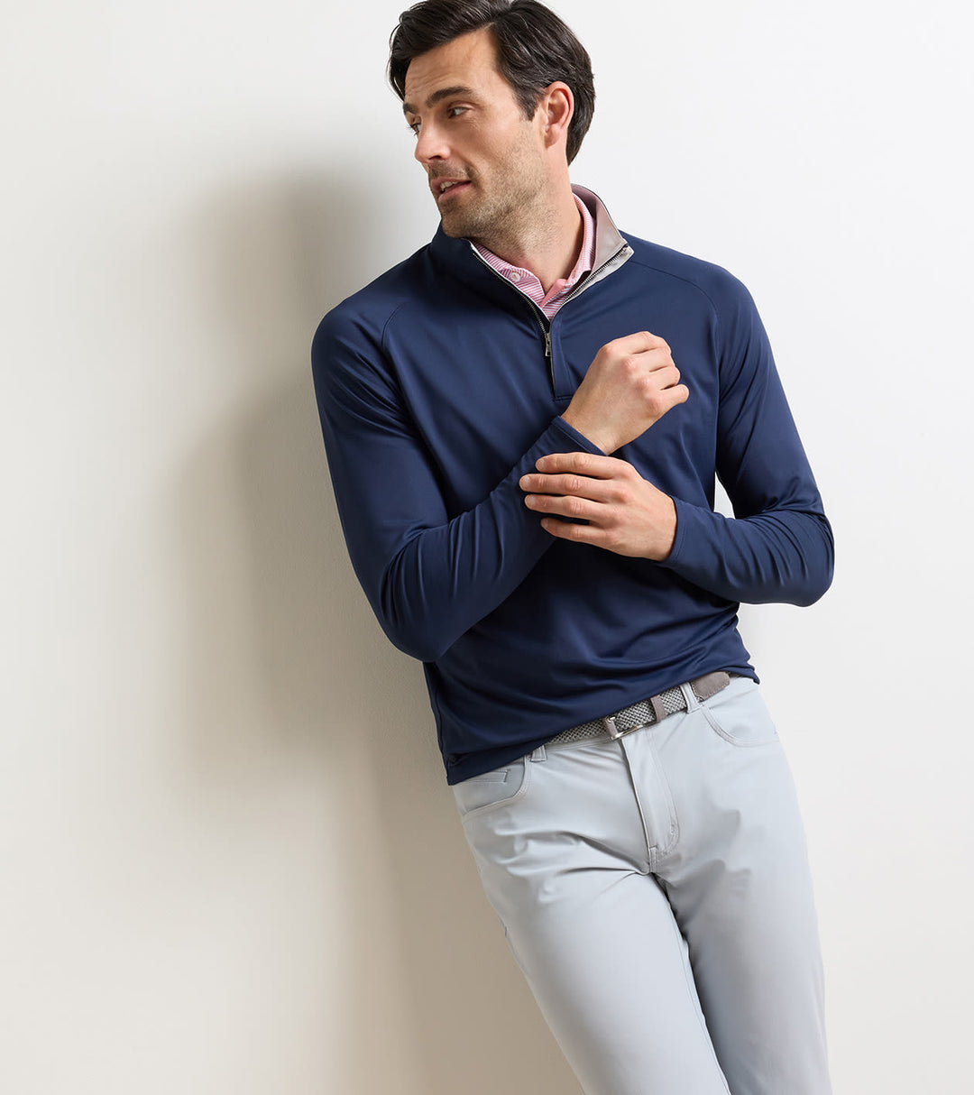 Peter Millar Stealth Performance Quarter-Zip: Navy