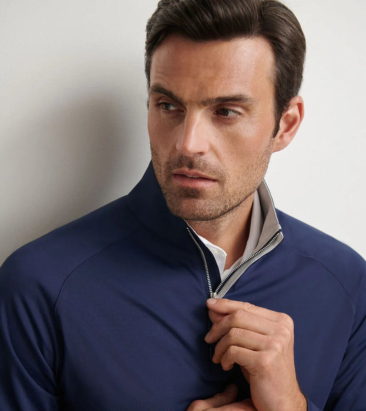 Peter Millar Stealth Performance Quarter-Zip: Navy