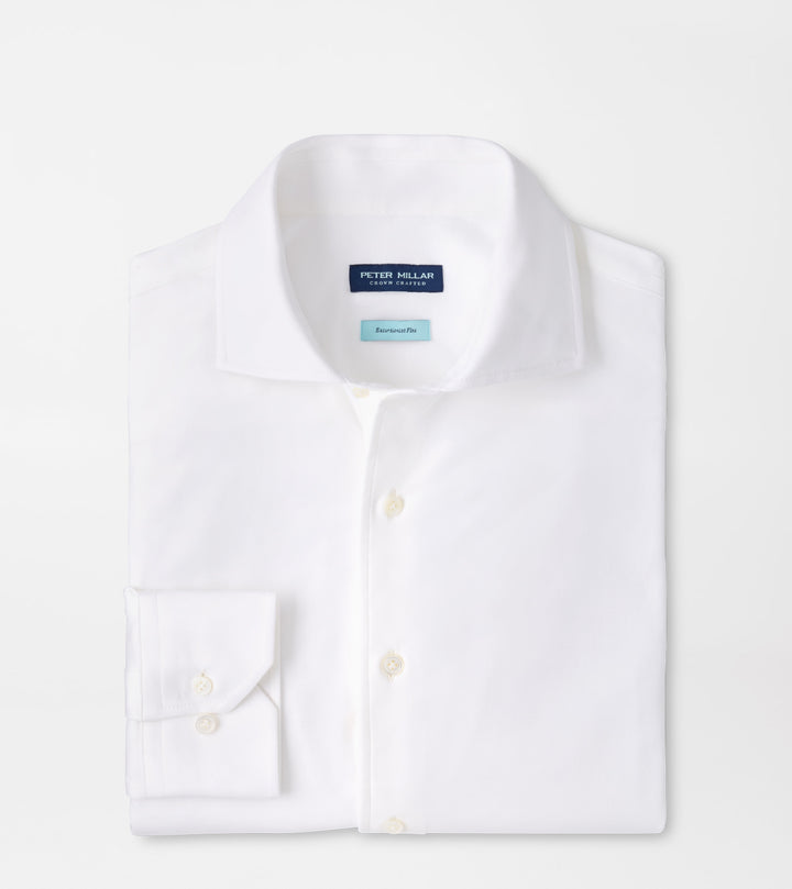 Peter Millar Excursionist Flex Solid Sport Shirt: White