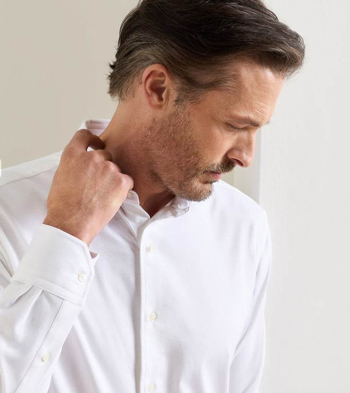 Peter Millar Excursionist Flex Solid Sport Shirt: White