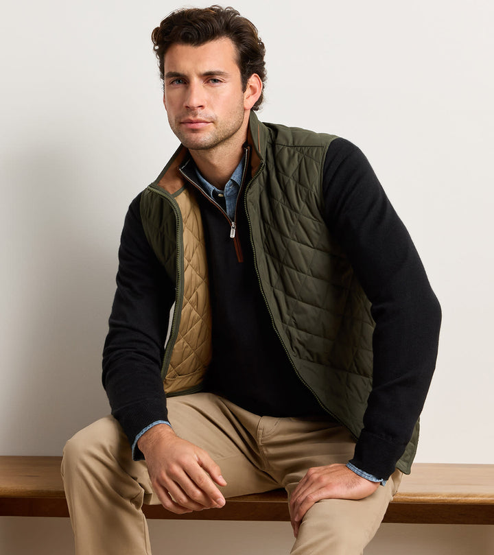 Peter Millar Essex Vest: Dark Olive