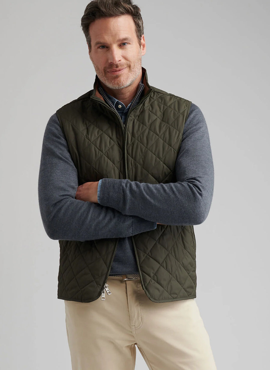 Peter Millar Essex Vest: Dark Olive