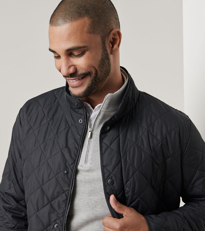 Peter Millar Suffolk Coat: Black
