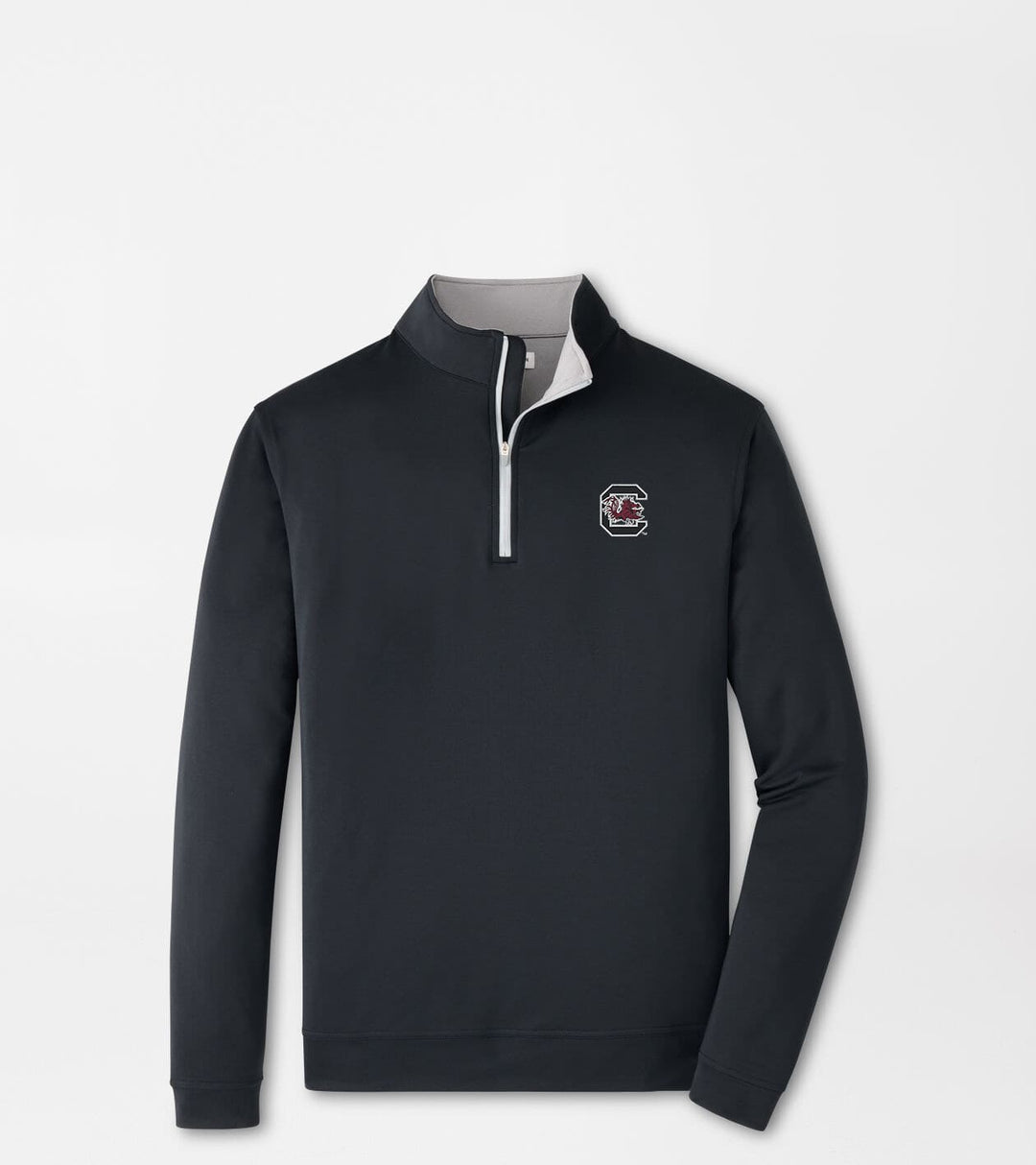 Peter Millar University of South Carolina "Block C" Perth Performance 1/4 Zip: Black