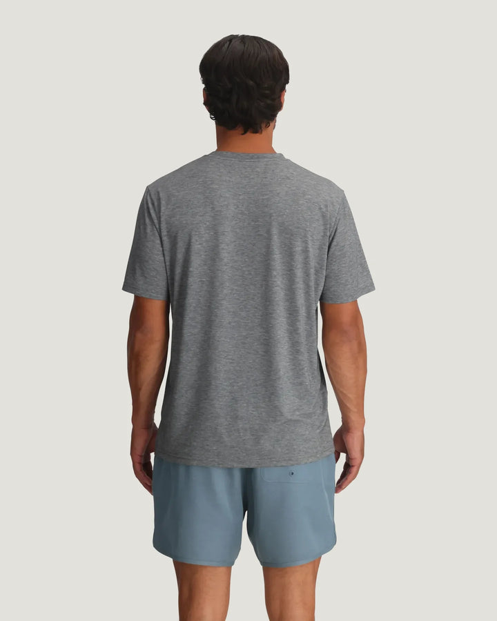 Free Fly Men's Elevate Lightweight Tee: Heather Grey