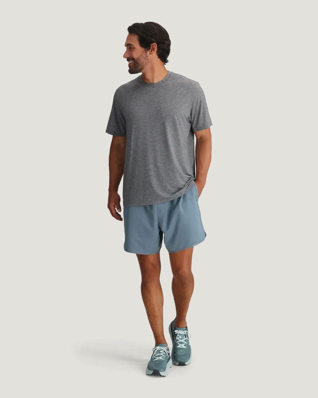 Free Fly Men's Elevate Lightweight Tee: Heather Grey