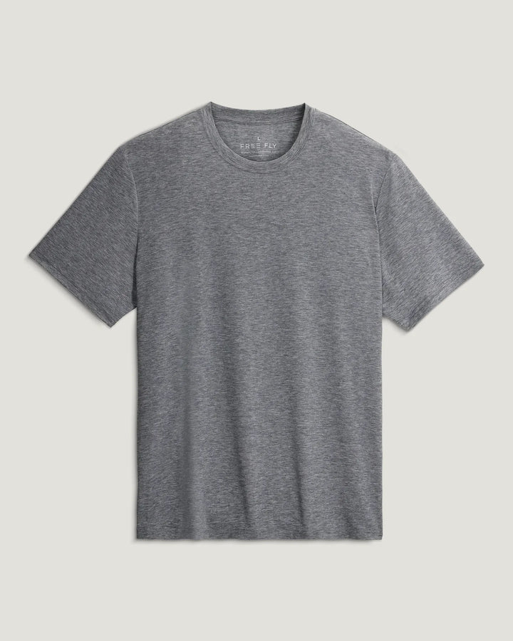 Free Fly Men's Elevate Lightweight Tee: Heather Grey