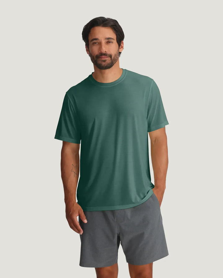 Free Fly Men's Elevate Lightweight Tee: Sea Pine