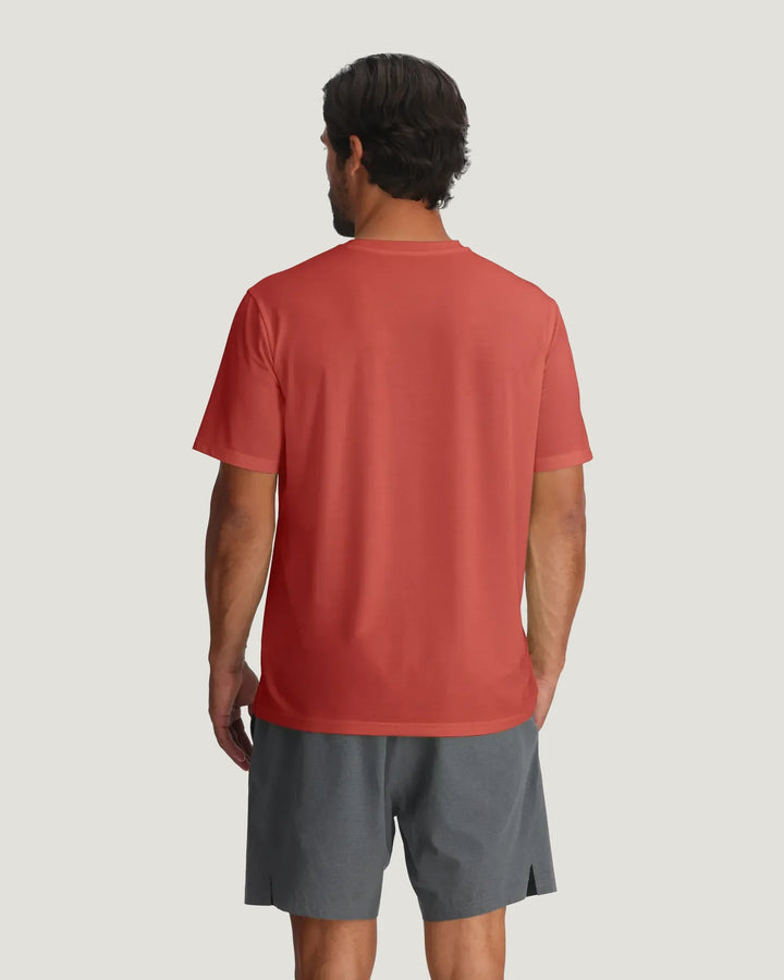 Free Fly Men's Elevate Lightweight Tee: Red Clay