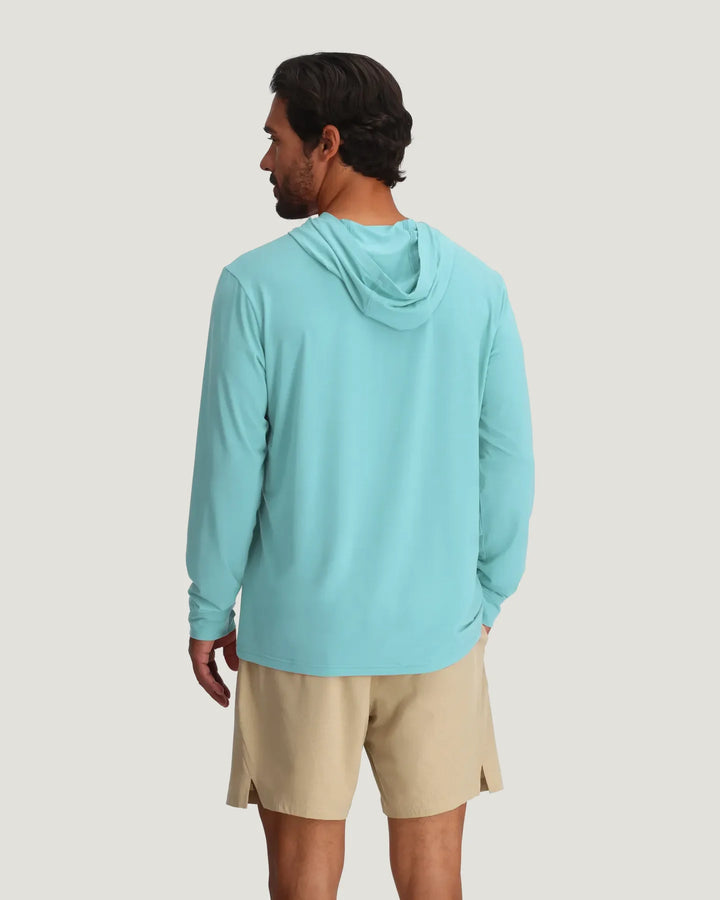 Free Fly Men's Elevate Lightweight Hoodie: Bahama Blue