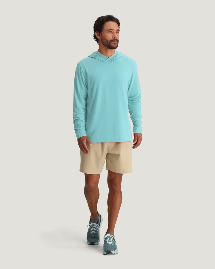 Free Fly Men's Elevate Lightweight Hoodie: Bahama Blue