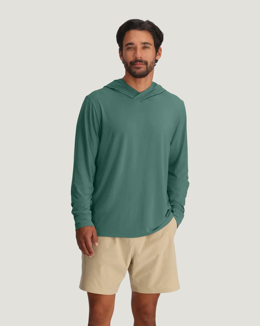 Free Fly Men's Elevate Lightweight Hoodie: Sea Pine