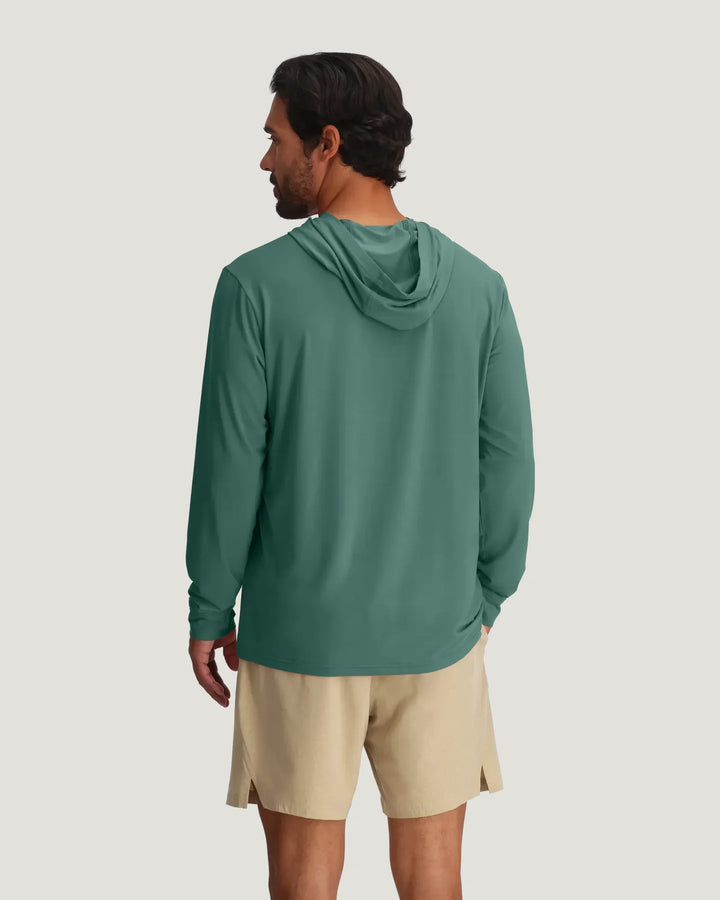 Free Fly Men's Elevate Lightweight Hoodie: Sea Pine