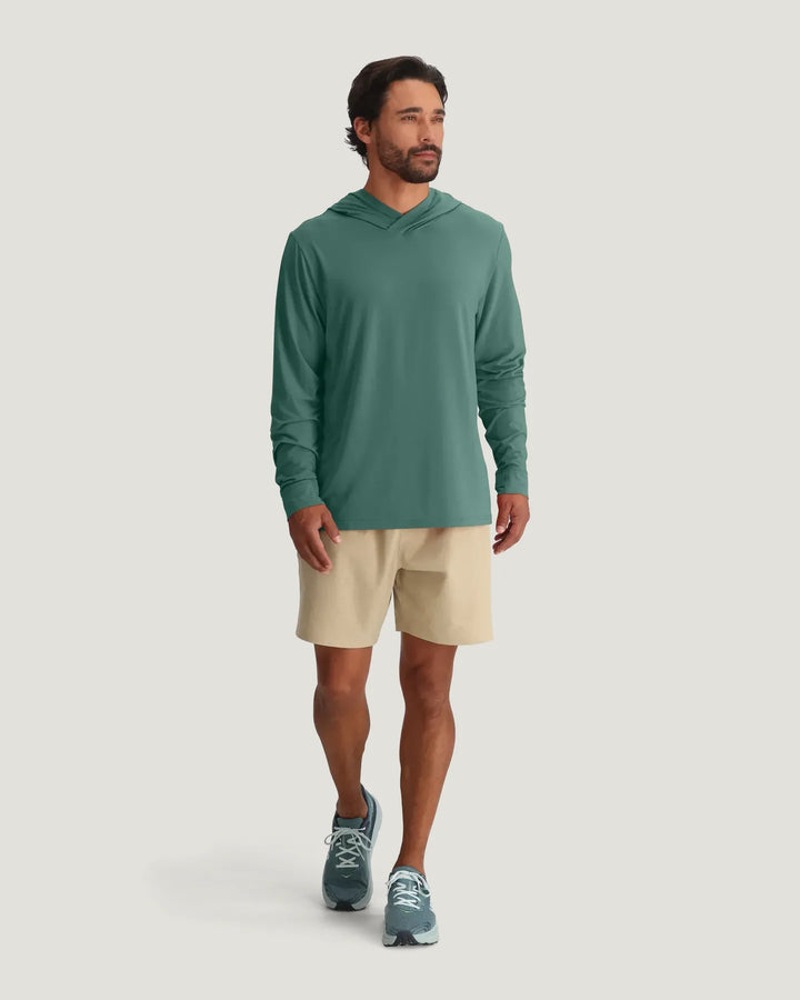 Free Fly Men's Elevate Lightweight Hoodie: Sea Pine