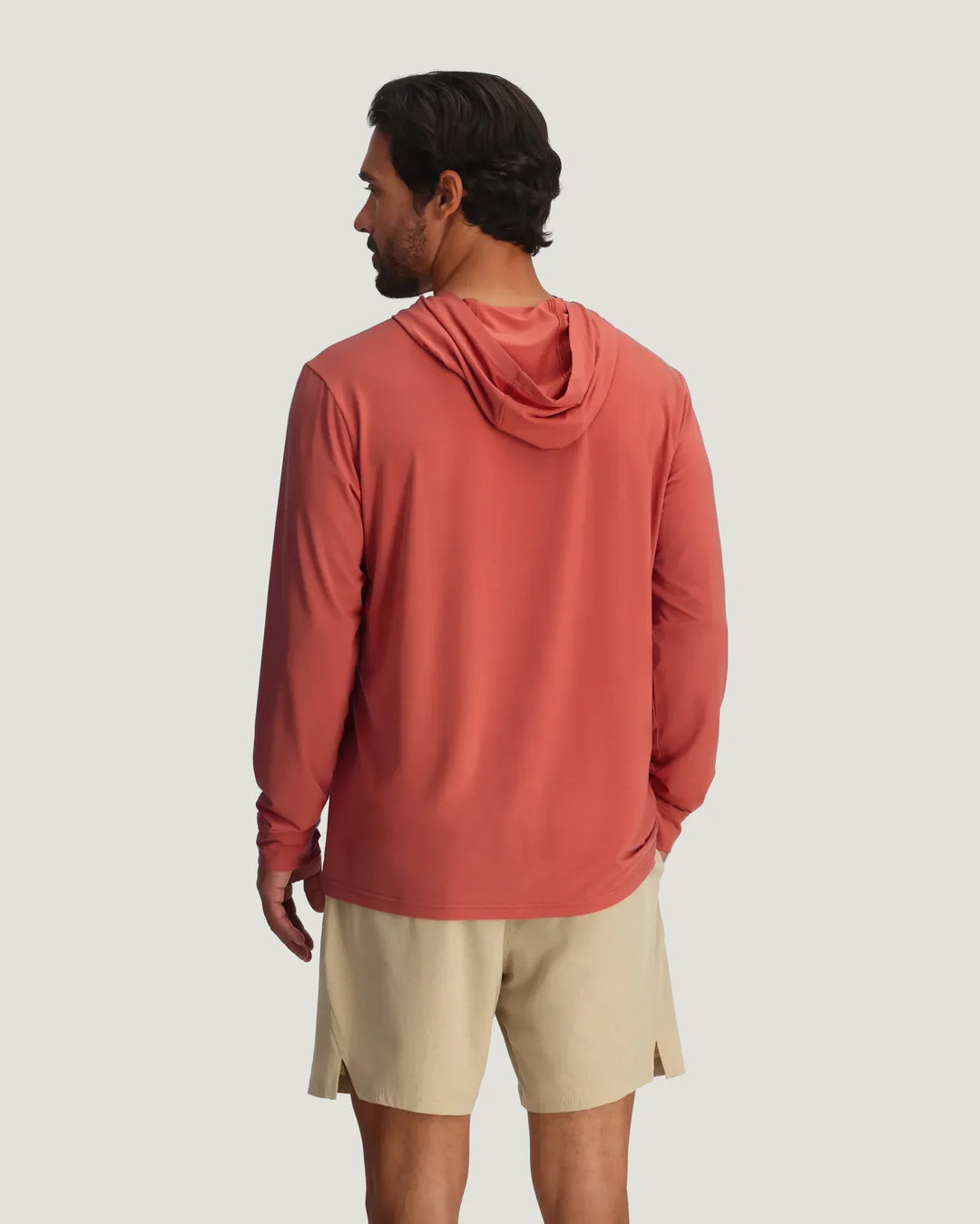Free Fly Men's Elevate Lightweight Hoodie: Red Clay
