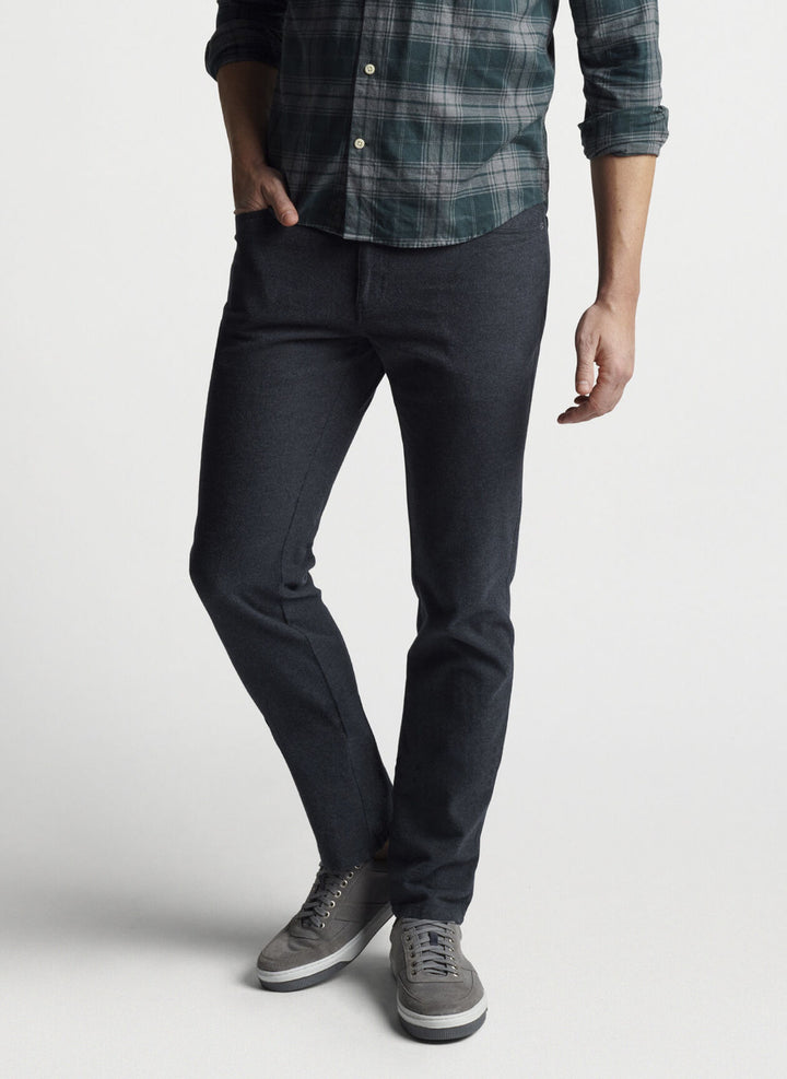 Peter Millar Cotton Flannel Five-Pocket Pant: Iron