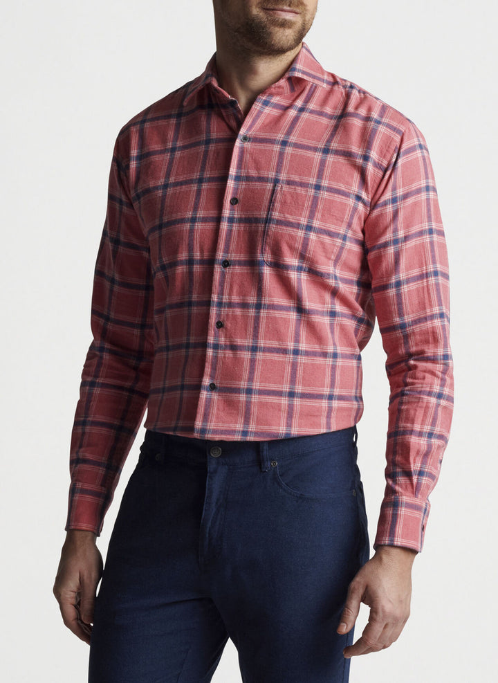 Peter Millar Hang Glider Cotton Sport Shirt: Blooming Dahlia