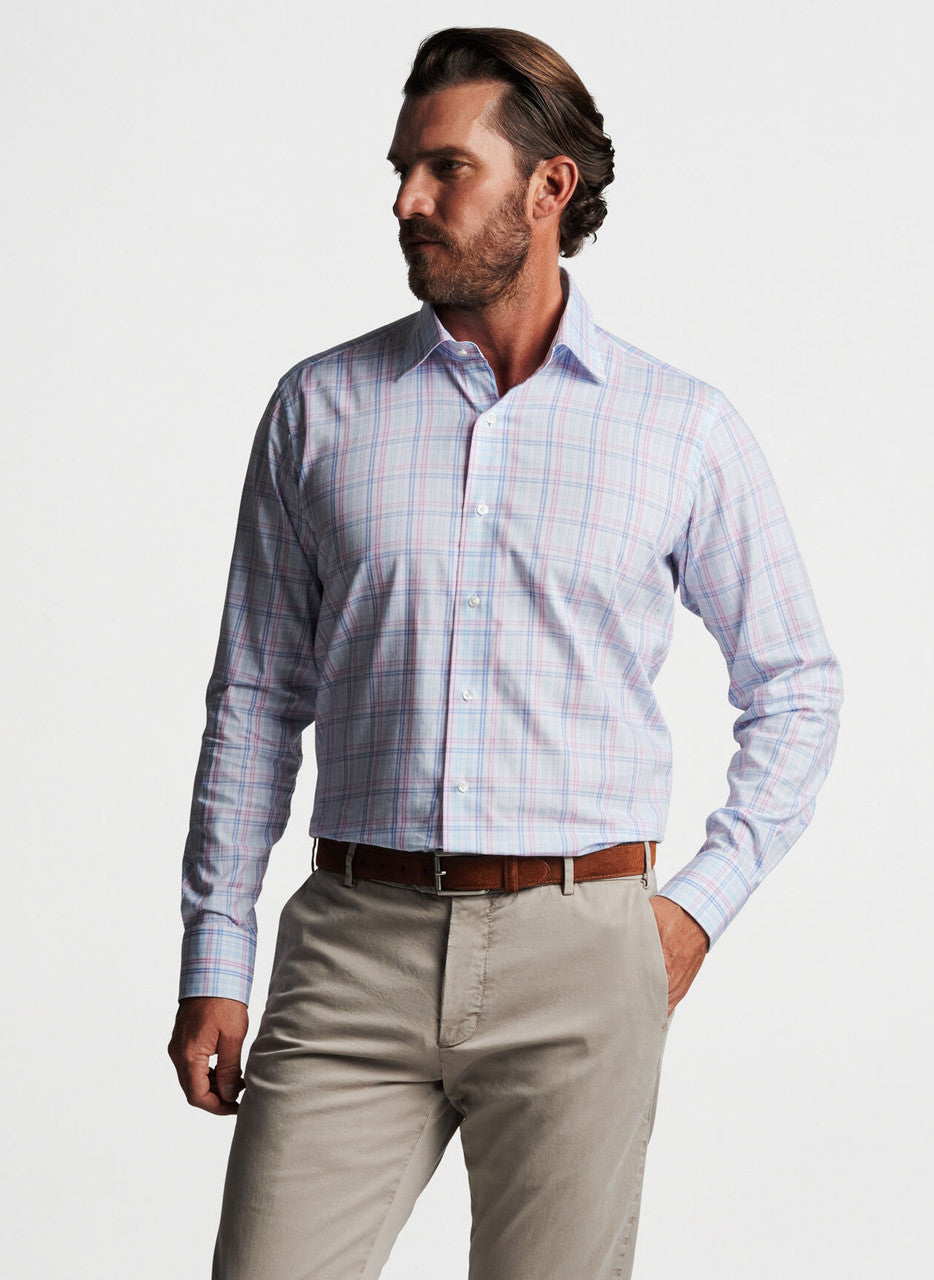 Peter Millar Crown Crafted Timbre Sport Shirt: Rosewood