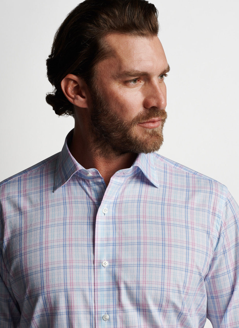 Peter Millar Crown Crafted Timbre Sport Shirt: Rosewood