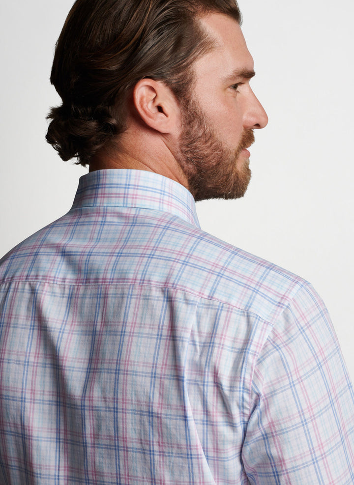 Peter Millar Crown Crafted Timbre Sport Shirt: Rosewood