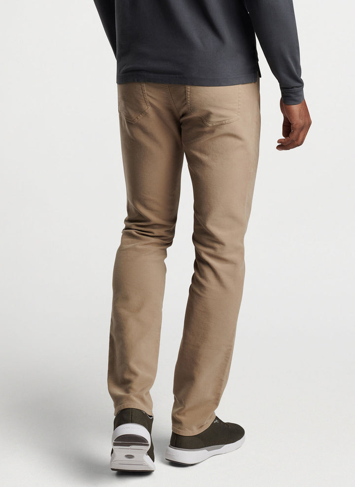 Peter Millar Coastline 5 Pocket Pant: Khaki (Back on Model)