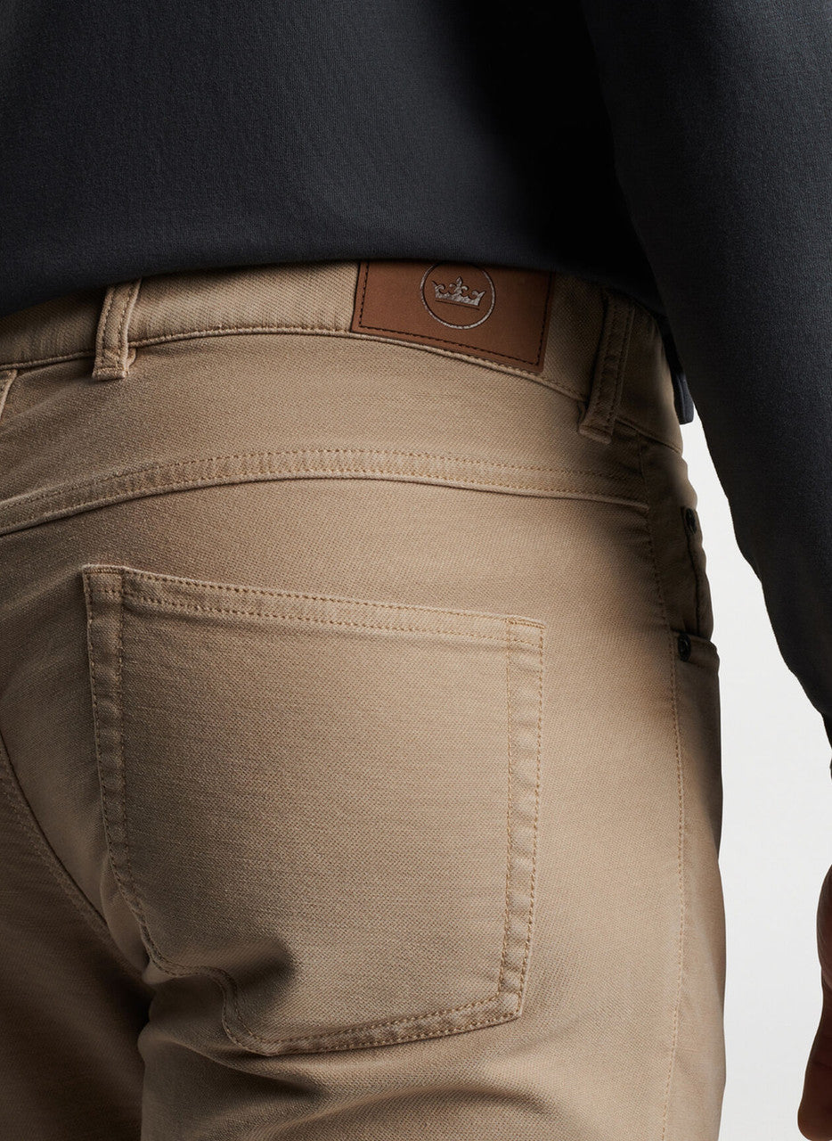 Peter Millar Coastline 5 Pocket Pant: Khaki (Back Pocket)